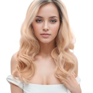 Medium Brown Ombre 18" Wavy Synthetic Lace Front Wig