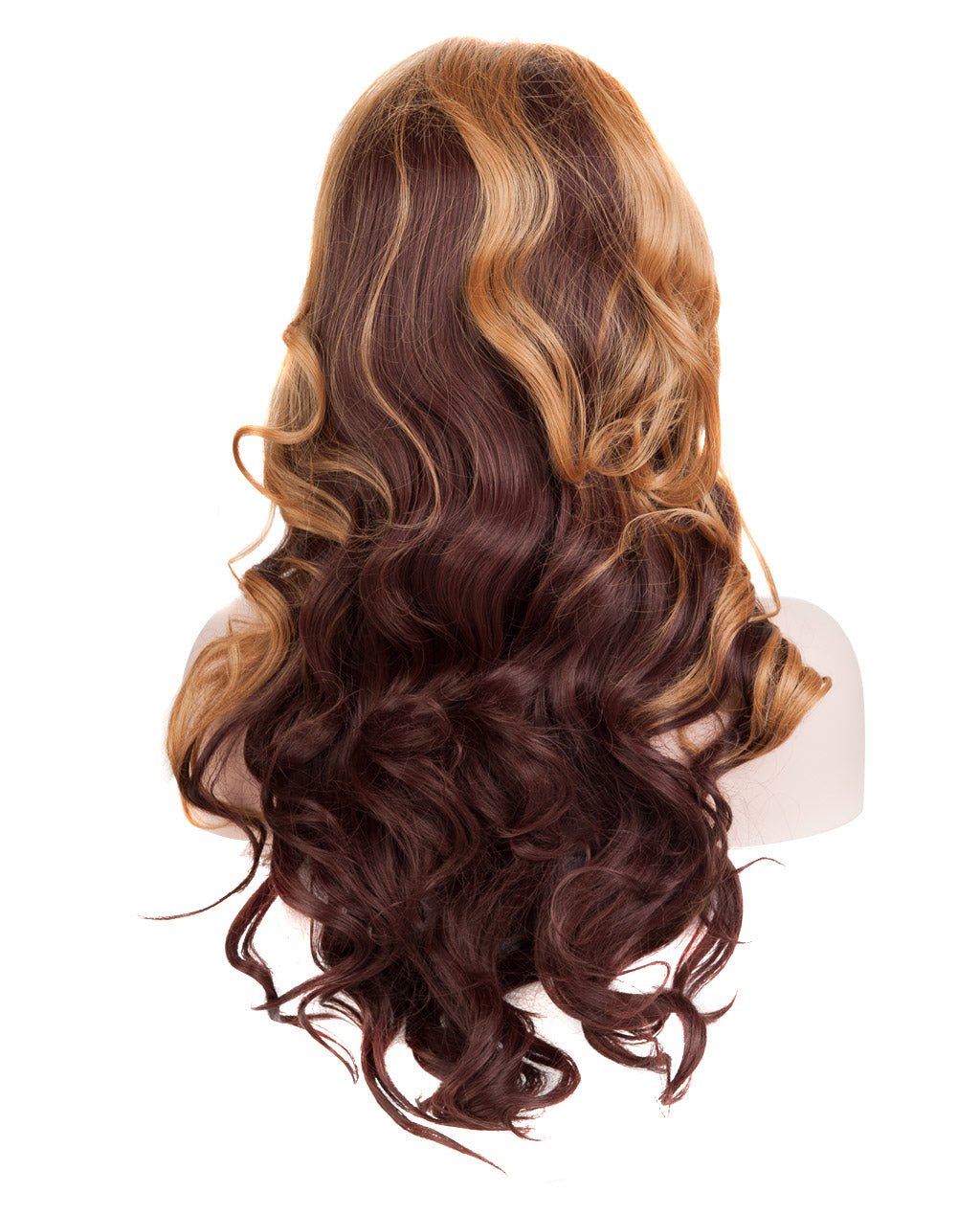 Medium Brown Ombre 20" Wavy Synthetic Lace Front Wig - Image 4