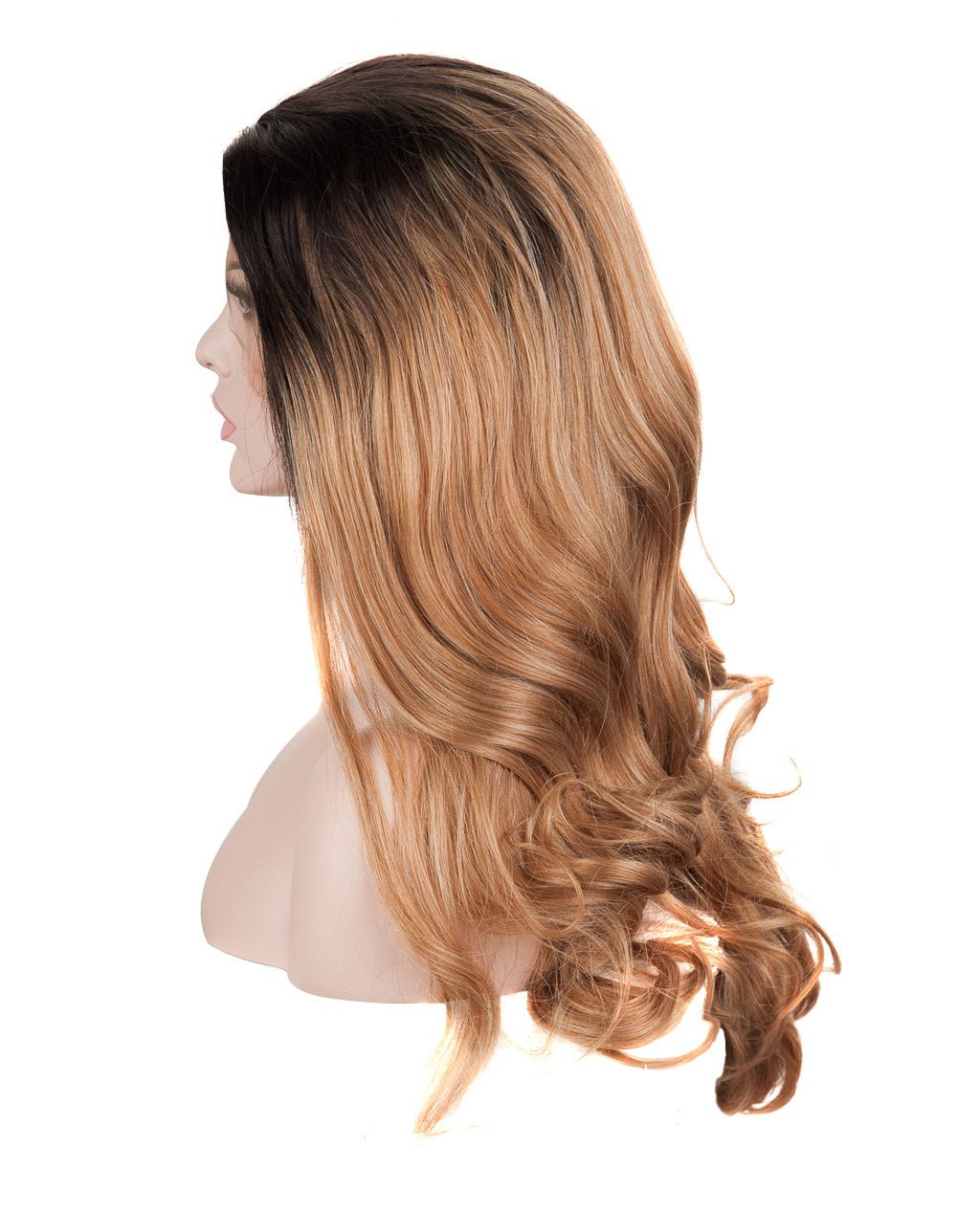 Dark Brown Ombre 20" Wavy Synthetic Lace Front Wig - Image 9
