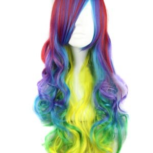 Rainbow Loose Curl Costume Wig