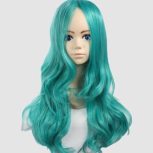 Sailor Neptune Inspired Ice Blue Synthetic Wavy Wig
