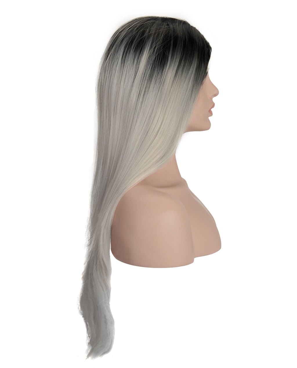 Gray Mix Ombre 22" Straight Synthetic Lace Front Wig - Image 5