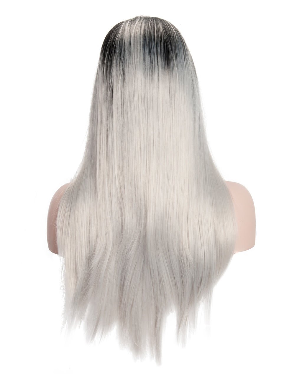 Gray Mix Ombre 22" Straight Synthetic Lace Front Wig - Image 2
