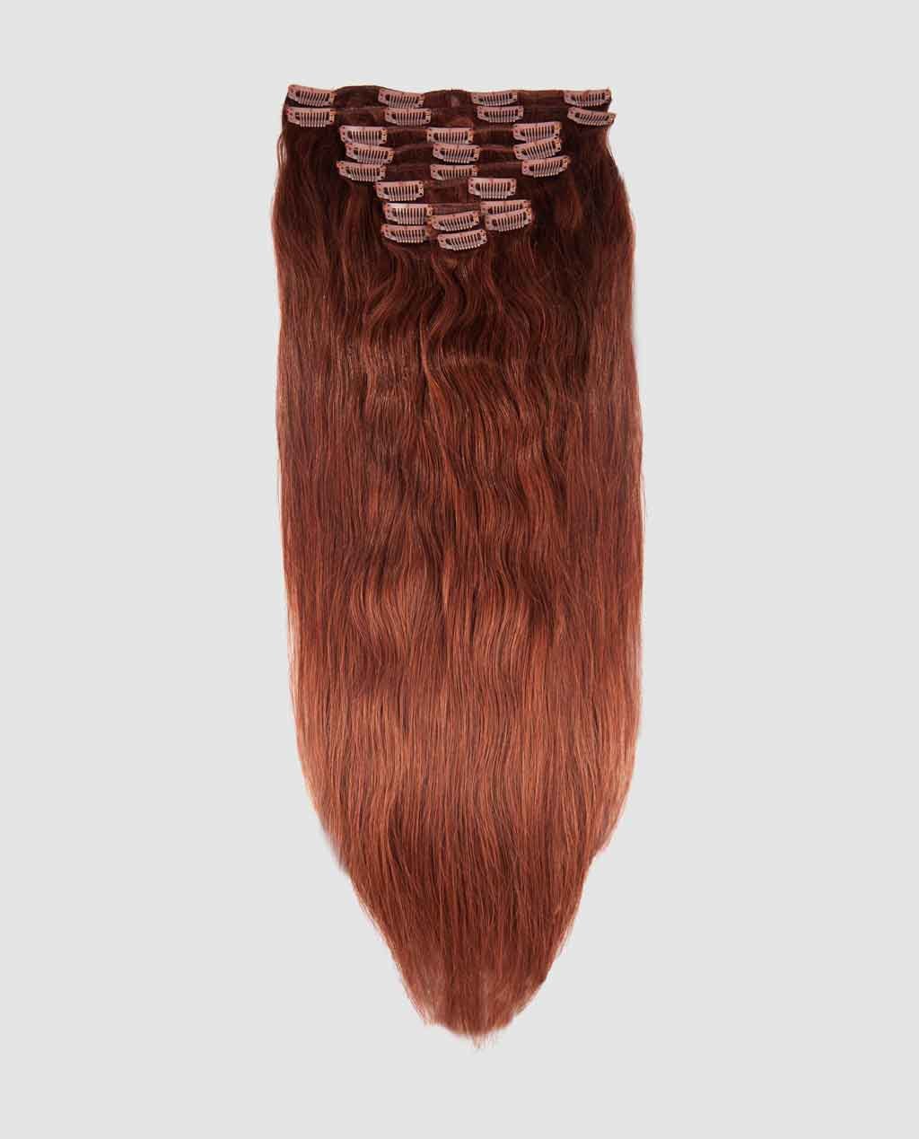 Dark Auburn(#33) 10 Piece Remy Human Hair Clip-in - Image 6