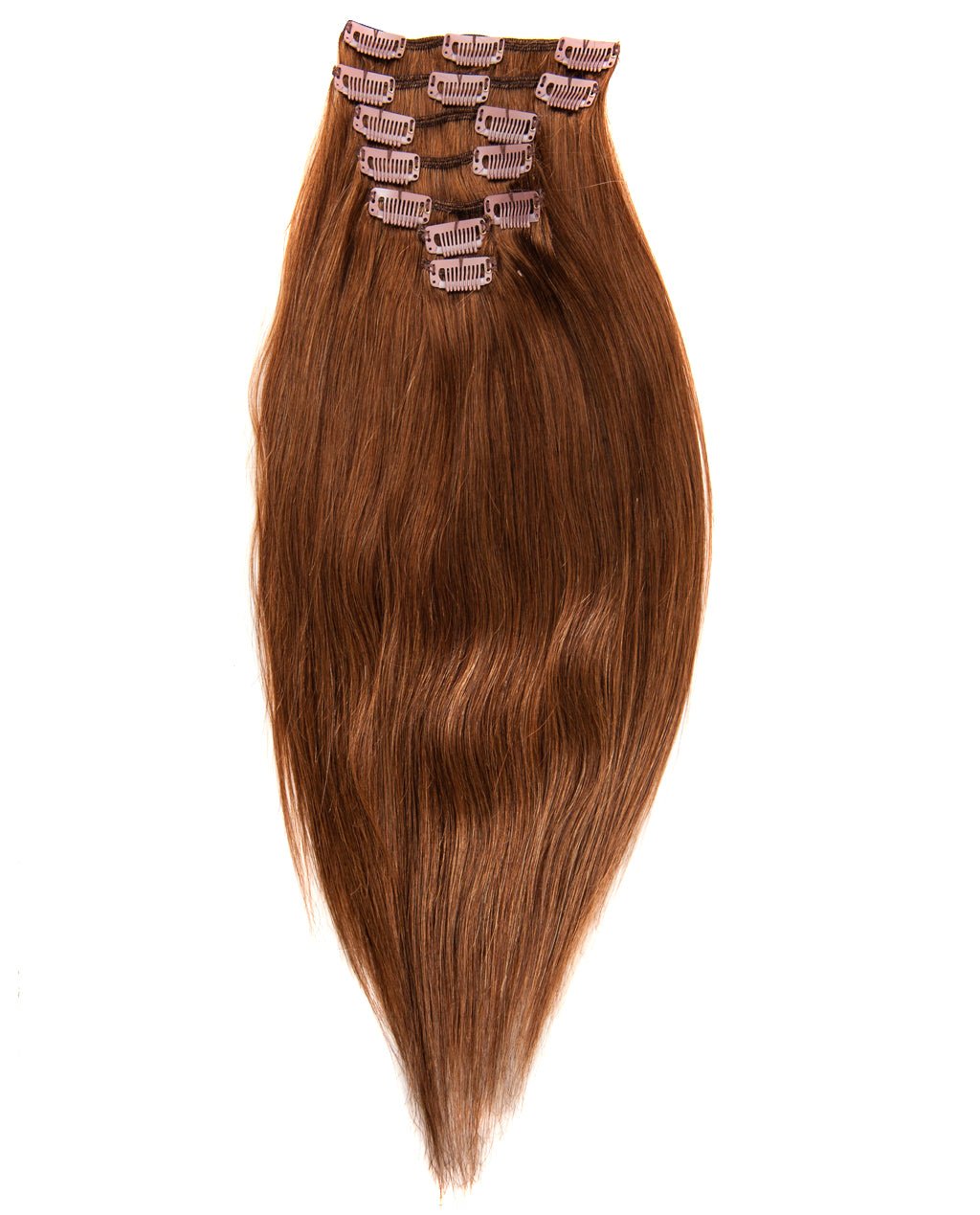 Medium Chestnut Brown (#6) 7 Piece Remy Human Hair Clip-in - Image 7