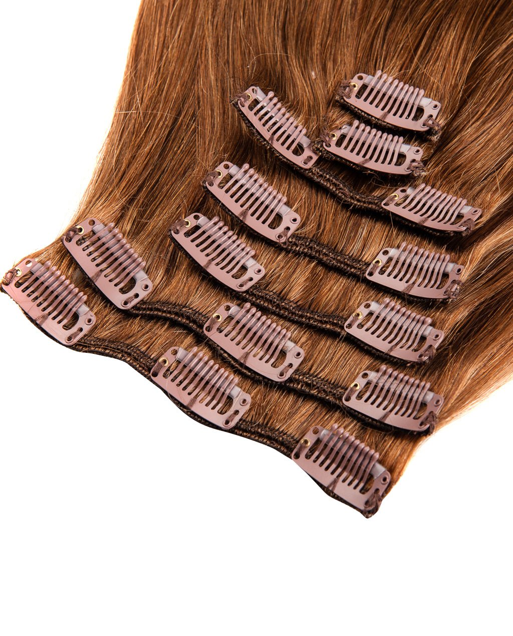 Medium Chestnut Brown (#6) 7 Piece Remy Human Hair Clip-in - Image 8