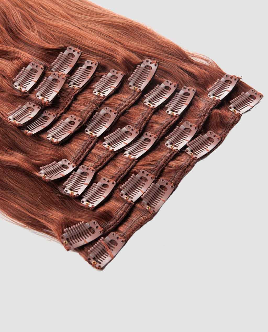 Dark Auburn(#33) 10 Piece Remy Human Hair Clip-in - Image 10