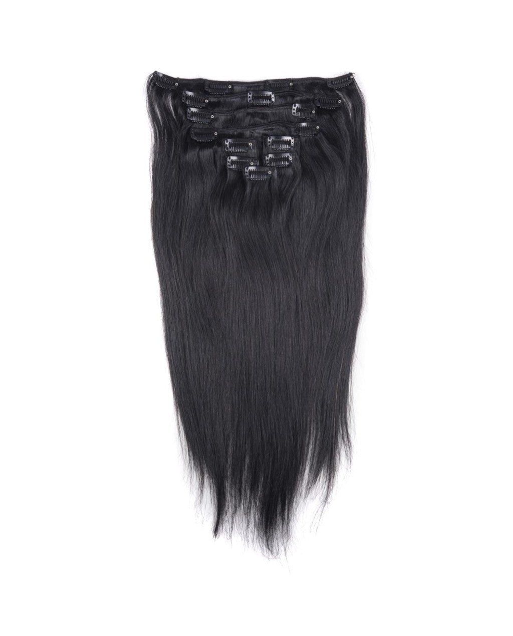 Jet Black (#1) 9 Piece Remy Human Hair Clip-in - Image 3