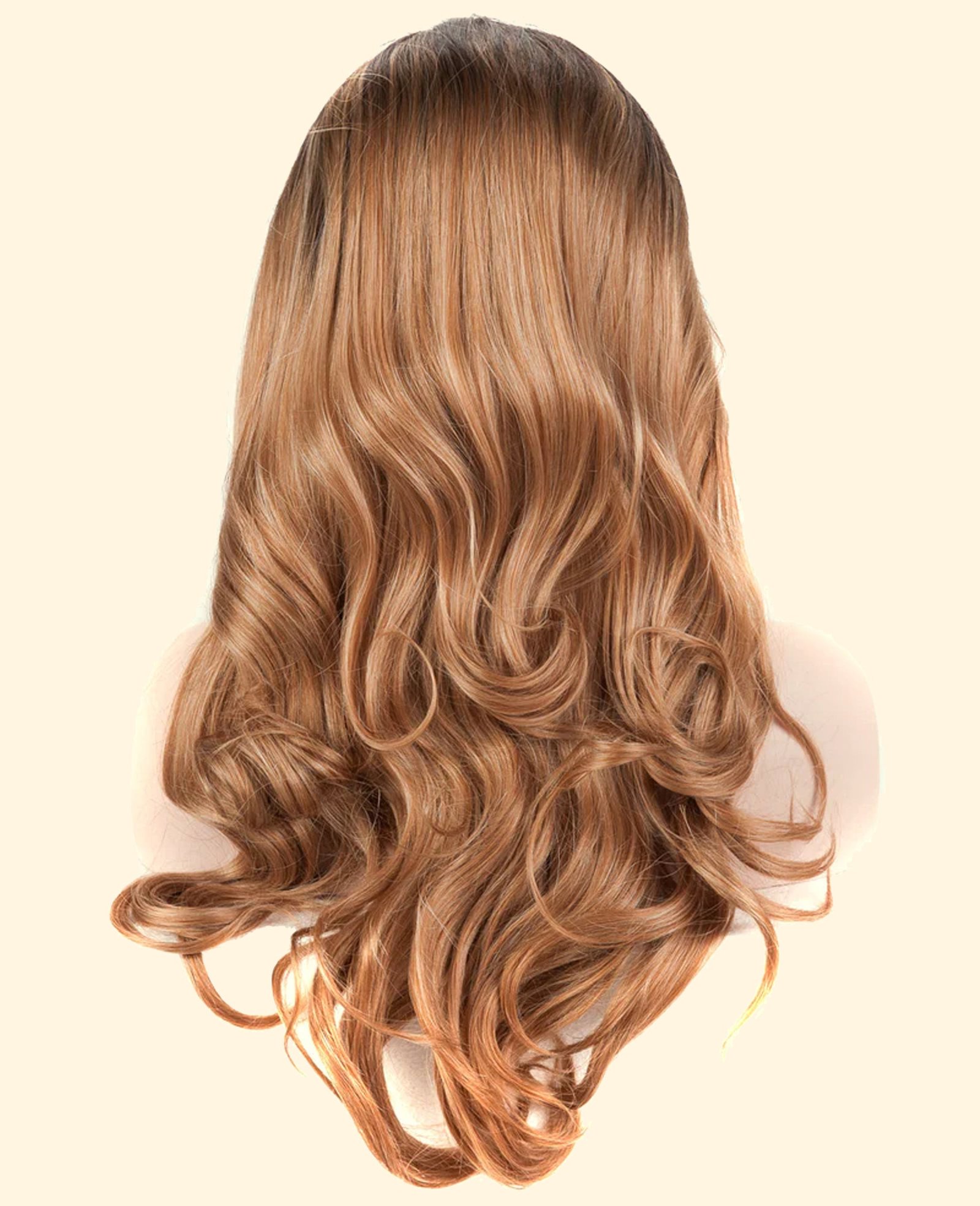 Dark Brown Ombre 20" Wavy Synthetic Lace Front Wig - Image 13