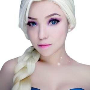 Snow Queen Elsa of Frozen Inspired Synthetic Costume Wig