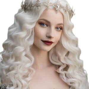 White Queen of Alice Through The Looking Glass Inspired Synthetic Costume Wig